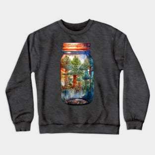 Whimsical Forest Jar Crewneck Sweatshirt